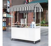 Chiosco distributore portatile con tettoiaGelato e supporto per giocattoli con ruote bloccabili 120 cm/47,2 pollici Display per dessert multicolore per mercati ed eventi