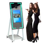 Chiosco per selfie a specchio magico con touch screen da 65", luce RGB Loop Light con Windows 10, 8 GB di RAM e 256 GB di spazio di archiviazione per eventi e feste, perfetto per momenti memorabili