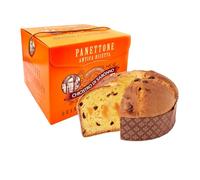 Chiostro di Saronno Panettone Artigianale Arancia e Cioccolato 750 g, Lenta Lievitazione, Panettone Gocce di Cioccolato e Crema all'Arancia, Scorze di Arancia Candite, Senza Uvetta