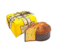 Chiostro di Saronno Panettone Artigianale con Crema di Limoncello 750 g, Panettone a Lenta Lievitazione, Panettone al Limoncello, Senza Canditi e Senza Uvetta, Incartato a Mano