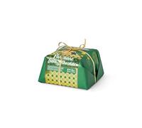 Chiostro di Saronno Panettone Artigianale Dubai Style Chocolate 800 g, Lenta Lievitazione, Crema al Pistacchio, Ricoperto di Cioccolato Fondente, Senza Canditi e Uvetta, Incartato a Mano