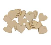 Chip di legno a forma di cuore fai da te per matrimoni, accessori decorativi da 50 mm x 3 mm, 25 pezzi eleganti e popolari alla moda