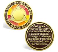 Chip di sobrietà vuoti, chip AA Tri-Plate Sobriety e medaglioni - Monete di sobrietà chip di recupero monete sobrie per alcolisti recupero anonimo regali di sobrietà per uomini/donne