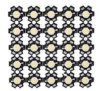 Riuty Chip 25PCS LED, Chip LED ad Alta Potenza- 3W Alta Sorgente Luminosa Chip Integrata Sorgente Bead Faretto LED Lampadina per Lampadina Lampada Perline Illuminazione Fai da Te(10000-15000K)