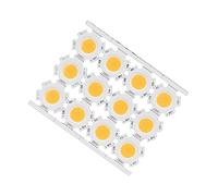 Chip LED Rotondi Componente Luminoso COB da 5 W, Elevata Dissipazione del Calore, Sicuro e Stabile, 12 Pezzi per Faretti Installazione Semplice (Luce calda)
