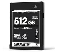 CHIPFANCIER CFexpress - Scheda di memoria 4.0 tipo B, 512 GB, fino a 3550 MB/s in lettura 1550 MB/s in scrittura, registrazione video 8K, compatibile con Nikon D5/D6/Z7/Z9, Panasonic, Canon EOS, DJ