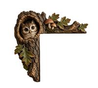 Chipmunk Door Decor - 2D Realistic Tree Hollow Hanger - Corner Ornament | Wooden Over Door Decor Home Bedroom Christmas Living Porch Fall Dorm Party