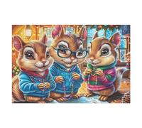 Chipmunk Trio Flower Garden Puzzle 1000 Pezzi Rompicapo Creativo Artistico Happy Time Stimolo Della Creatività Attività Per Il Tempo Libero Regalo Per Persone Creative 1000 PCS