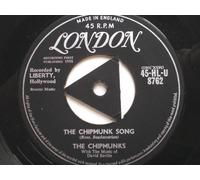 Chipmunks The Chipmunks Song 7" London HLU8762 EX 1958 b-side by David Seville