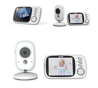 Chipolino baby monitor Polaris+ camera display LCD IPS 3,2' termometro allarme, colorazione:bianco