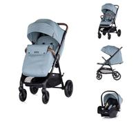 Chipolino carrozzina Ultera 2 in 1 seggiolino auto piedino copertura cestino, colorazione:azzurro