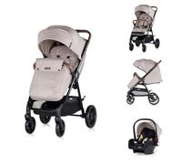 Chipolino carrozzina Ultera 2 in 1 seggiolino auto piedino copertura cestino, colorazione:marrone chiaro