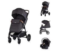 Chipolino carrozzina Ultera 2 in 1 seggiolino auto piedino copertura cestino, colorazione:nero