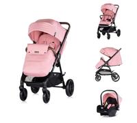 Chipolino carrozzina Ultera 2 in 1 seggiolino auto piedino copertura cestino, colorazione:rosa