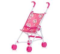 Chipolino Doll Buggy Lily Pieghevole, Doppie Ruote da 3 Anni Altezza Spinta 57cm, Colori:Rosa