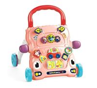 Chipolino FUNNY ANIMALS Pink: Deambulatore multifunzionale. 6+ mesi. Stimola l'andatura, l'equilibrio e la coordinazione. Luci, suoni e giocattoli colorati. 2 batterie AAA (non incluse). Conforme allo