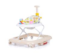 Chipolino girello 4 in 1, dondolo feste regolabile in altezza, fermo, pieghevole, colori:beige