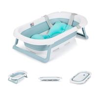 Chipolino Isla vasca bagno con cuscino pieghevole scarico dell'acqua integrato, colorazione:blu