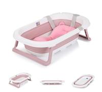 Chipolino Isla vasca bagno con cuscino pieghevole scarico dell'acqua integrato, colorazione:rosa