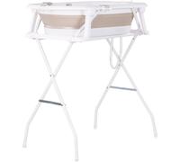 Chipolino Malibu - Set vasca da bagno, 78 cm, supporto pieghevole, termometro, scarico beige