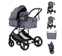 Chipolino passeggino 2 in 1 Amore porta bevande borsa fasciatoio copripiedi, colorazione:grau gemustert