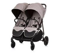 Chipolino passeggino gemellare Top Stars largo 77 cm borsa fasciatoio parapiedi, colorazione:beige