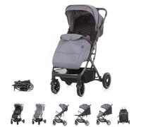 Chipolino Passeggino, passeggino combinato Copripiedi Zanzariera Ruote Sospese, colori:grigio