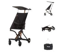 Chipolino passeggino Unique, telaio in alluminio, pieghevole, cintura a 3 punti, colorazione:nero