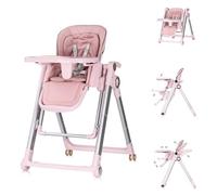 Chipolino seggiolone 2 in 1 Super Chef altalena, poggiapiedi, pieghevole, colorazione:rosa
