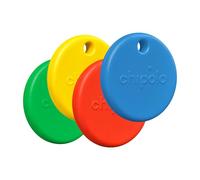 Chipolo POP Tracker - Un tracker Bluetooth sonoro, colorato | e compatibile con Chiama il telefono e gli Avvisi di fuori portata, funziona con Find Hub su Google o Apple Find My - 4 Pezzi