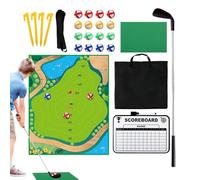 Chipping Game, Set Di Gioco Golf Adesivo Per Bambini Con Mazza, Attrezzatura Interattiva con Mazza e Tappeto Putting Green Adesivo per Interno Esterno