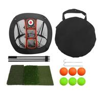 Chipping Net | Nylon Foldable With Storage Bag | Golf Chippings Practice For Precision | Portable Hitting Backyard Target Trainer Mat Tee Ball Accessories Cage Gear For Golfers