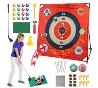 Chipping Practice Mat - Multi Functional Game, Golfs Training Set, Putting Chippings Skill Board, Sports Activity Kit | Multifunction Golfs Mat for Children Teens Adults Outdoor Practice