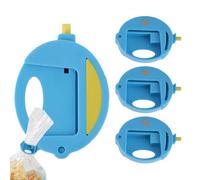 Chips - Clip di chiusura per sacchetti del pane, set di 4 supporti resistenti per snack, cucina magnetica | Organizzatore alimentare comune per casa, frigorifero, dispensa, mensa, borse per il pranzo