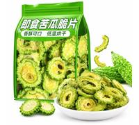 Chips di Melone Amaro Croccante Verdura Essiccata 250g Snack Tè | Taglio Centrale Bassa Temperatura Non Soffiato Boccone Gustoso Acompagna Bevande Ufficio Festa Notte Busta Salva
