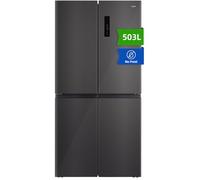 CHiQ CCD503NEIBE Frigorifero americano a porta incrociata,503 L, compressore a inverter, Totale assenza di gelo, flusso multi-aria, Spazio Care+, Congelamento rapido, Display touch LED, colore: Scuro
