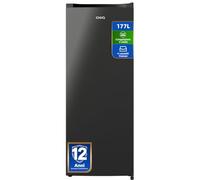 CHiQ CSD208D4E Freezer Verticale 177L Low Frost Acciaio Nero | 54x55x144 cm, 4 Stelle -24°C, 39dB silenzioso, porta reversibile, 6 scomparti 192 kWh/anno