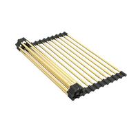 CHIRISEN Scolapiatti telescopico da arrotolare, per cucina sopra il lavello, in silicone antiscivolo, multiuso, in acciaio inox, 18 tubi, 33 x 29-54 cm