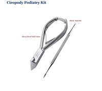 Chiropody Podiatry Instruments Kit Luna Testa Unghie Pinza Forbici Lima per