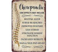 Chiropractic Side Effects May Include Tin Sign Funny Decor 8 X 12
