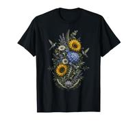 Chiropratico Floreale Spine Girasole Colibrì Margherita Maglietta