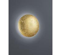 CHIROS APPLIQUE LED 8W · 1x 800lm, 3000K DIFFUSORE METALLO ORO D. 22CM