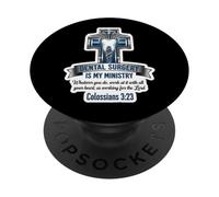 Chirurgia dentale cristiana è il mio ministero biblico versetto PopSockets PopGrip Adesivo