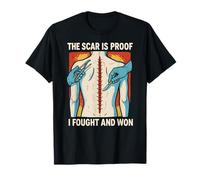 Chirurgia Paziente Ho combattuto e Vinto Cool Mens Get Well Maglietta