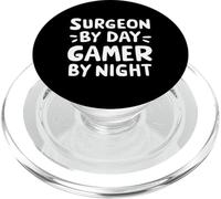 Chirurgo di Giorno Giocatore di Notte Sala Operatoria Chirurgia Umorismo PopSockets PopGrip per MagSafe
