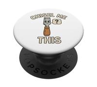 Chisel Me This, gioco di parole per la lavorazione del legno, divertente design da falegname PopSockets PopGrip Adesivo