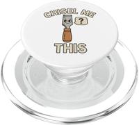 Chisel Me This, gioco di parole per la lavorazione del legno, divertente design da falegname PopSockets PopGrip per MagSafe