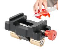 Chisel Sharpening Jig, Adjustable Honing Guide with Precise Angle Gauge, Aluminum Alloy Chisel Sharpener for Woodworking, Durable Stainless Steel, Brass Construction, 8.6x3.8x4.0cm