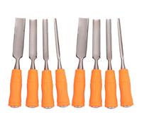 Chisell 4 pz sgorbia interna lavorazione del legno, intaglio legno carpenteria scalpelli per spatola a mano piatta e strumento in acciaio mm apertura scalpello intaglio professionale mm, mm, mm + T
