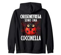 Chissenefrega Sono Una Coccinella Simpatico Animale Felpa con Cappuccio